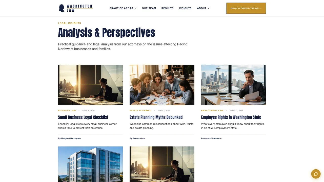Washington Law insights and content pages