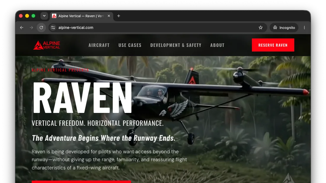 Alpine Vertical website screenshot