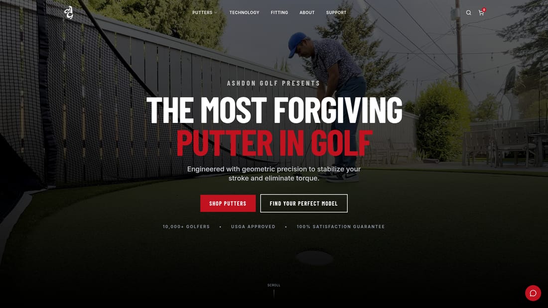 Ashdon Golf website screenshot