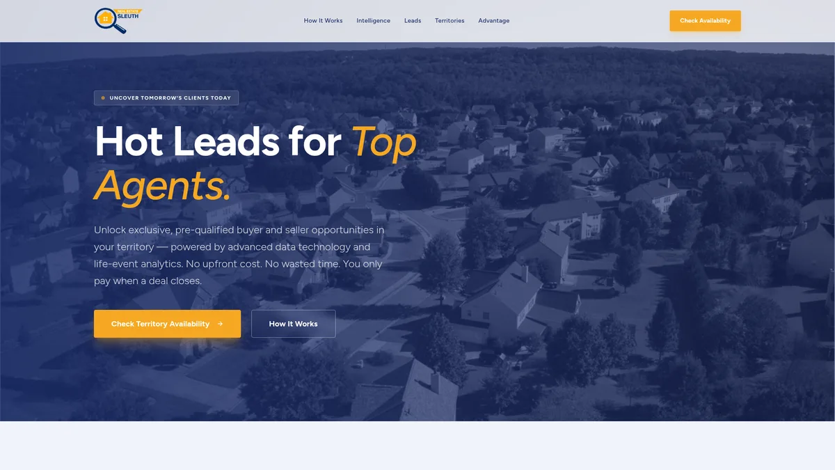 Real Estate Sleuth website screenshot