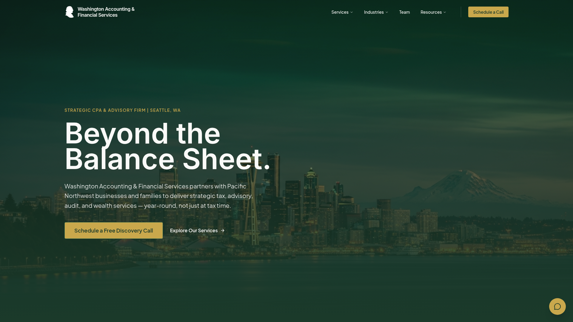 Washington Accounting & Financial Services website screenshot