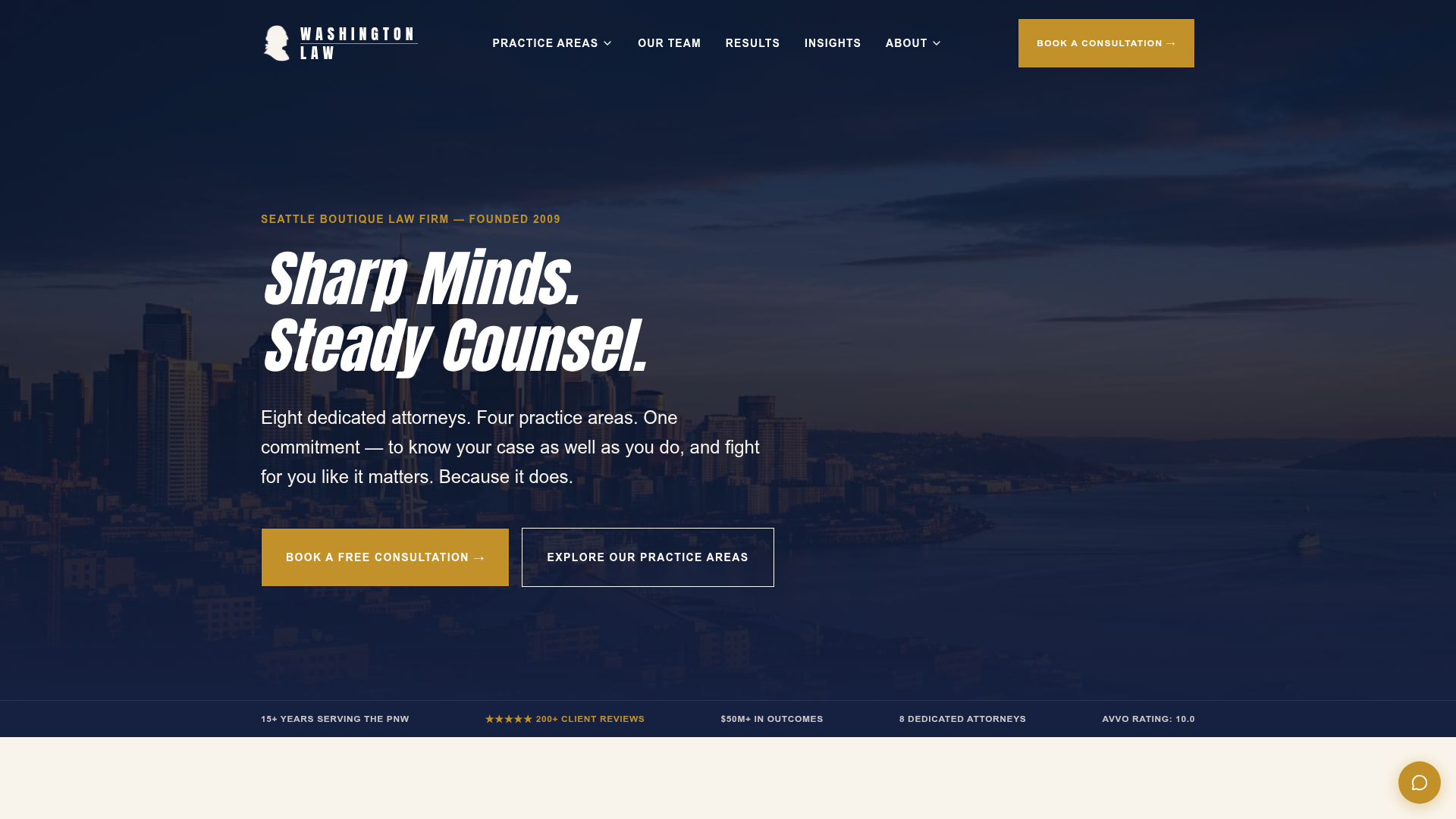 Washington Law website screenshot